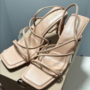 Aldo Nude Strappy Heels
